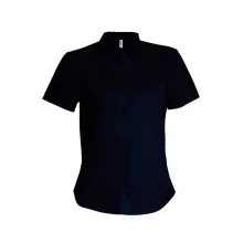 Női blúz Kariban KA544 Ladies Short-Sleeved Cotton poplin Shirt -2XL, Navy