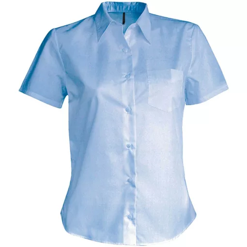 Női blúz Kariban KA548 Judith > Ladies Short-Sleeved Shirt -3XL, Bright Sky