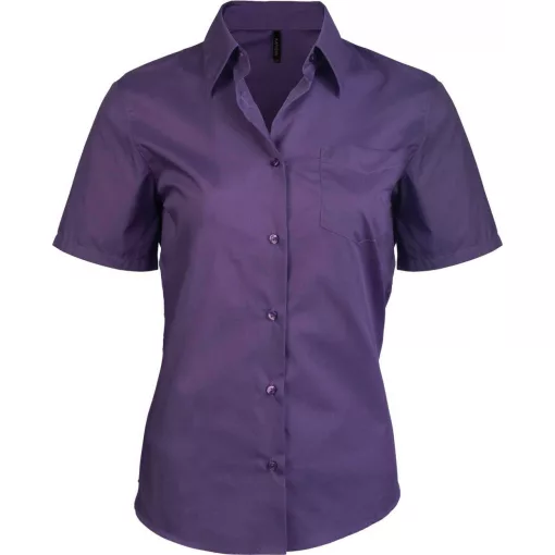 Női blúz Kariban KA548 Judith > Ladies Short-Sleeved Shirt -4XL, Purple
