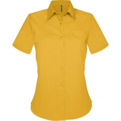 Női blúz Kariban KA548 Judith > Ladies Short-Sleeved Shirt -2XL, Yellow