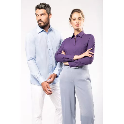 Női blúz Kariban KA549 Jessica > Ladies Long-Sleeved Shirt -M, Bright Sky