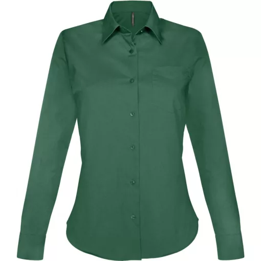 Női blúz Kariban KA549 Jessica > Ladies Long-Sleeved Shirt -L, Forest Green