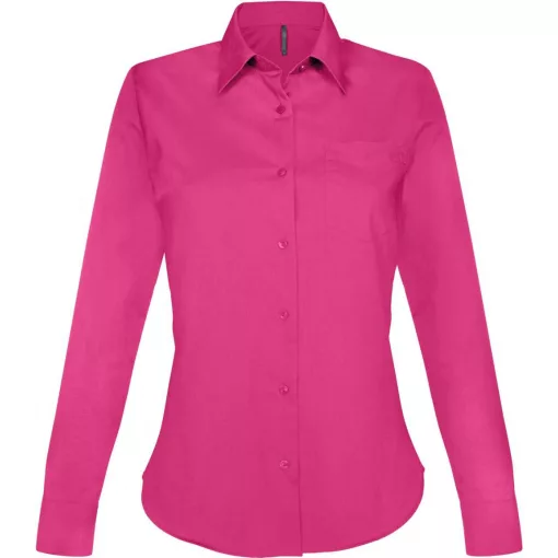 Női blúz Kariban KA549 Jessica > Ladies Long-Sleeved Shirt -L, Fuchsia