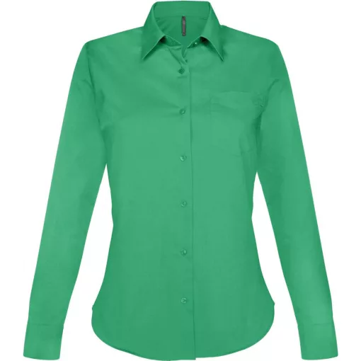 Női blúz Kariban KA549 Jessica > Ladies Long-Sleeved Shirt -XS, Kelly Green