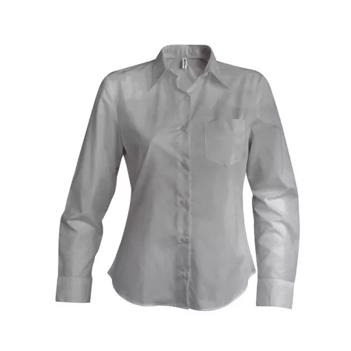 Női blúz Kariban KA549 Jessica > Ladies Long-Sleeved Shirt -L, Marl Storm Grey