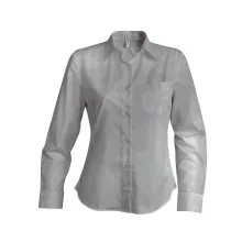 Női blúz Kariban KA549 Jessica > Ladies Long-Sleeved Shirt -S, Marl Storm Grey