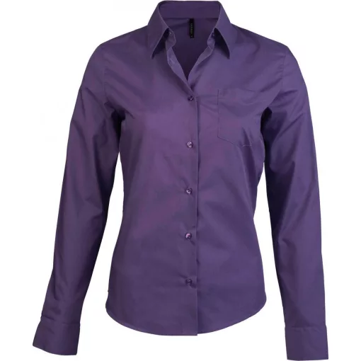 Női blúz Kariban KA549 Jessica > Ladies Long-Sleeved Shirt -2XL, Purple
