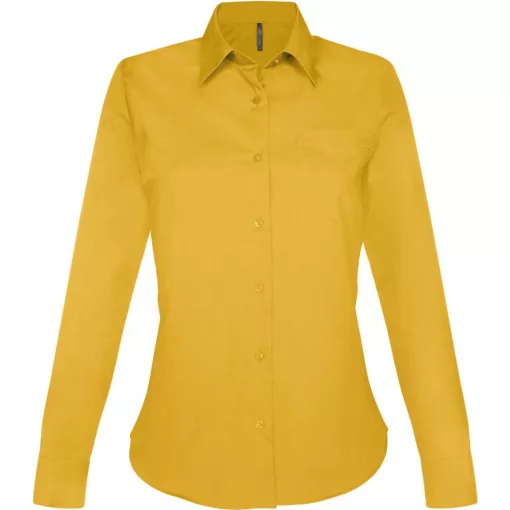 Női blúz Kariban KA549 Jessica > Ladies Long-Sleeved Shirt -XL, Yellow