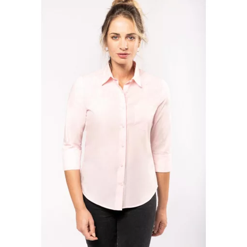 Női blúz Kariban KA558 Ladies 3/4 Sleeved Shirt -XS, Navy