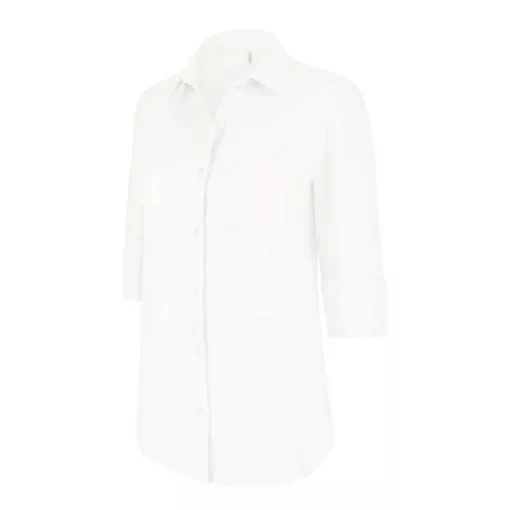 Női blúz Kariban KA558 Ladies 3/4 Sleeved Shirt -L, White