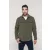   Férfi pulóver Kariban KA582 Sherpa-Lined Fleece Overshirt -2XL, Dark Khaki/Storm Grey
