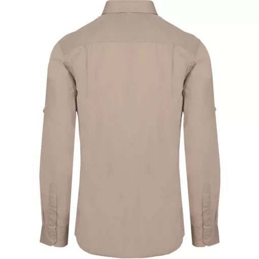 Férfi ing Kariban KA590 Men S Long-Sleeved Safari Shirt -XL, Beige