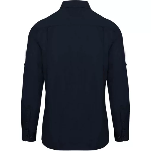 Férfi ing Kariban KA590 Men S Long-Sleeved Safari Shirt -XL, Navy