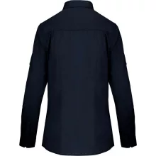 Női blúz Kariban KA591 Ladies Long Sleeved Safari Shirt -M, Navy