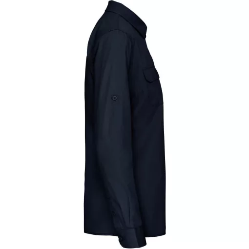 Női blúz Kariban KA591 Ladies Long Sleeved Safari Shirt -S, Navy