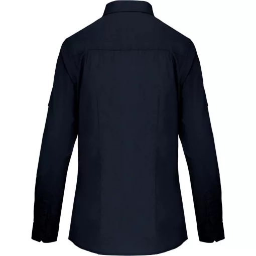 Női blúz Kariban KA591 Ladies Long Sleeved Safari Shirt -XS, Navy