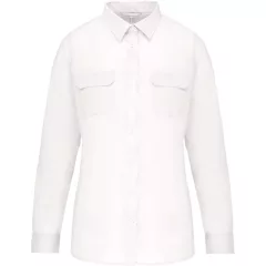 Női blúz Kariban KA591 Ladies Long Sleeved Safari Shirt -2XL, White