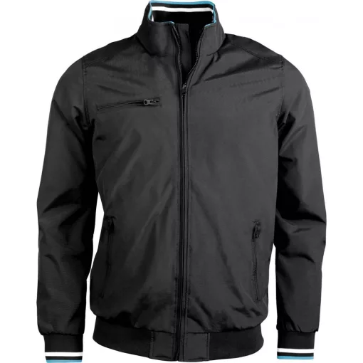 Uniszex kabát Kariban KA609 City Blouson Jacket -S, Black/White/Blue