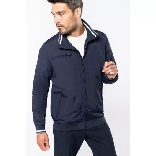 Uniszex kabát Kariban KA609 City Blouson Jacket -XL, Black/White/Blue