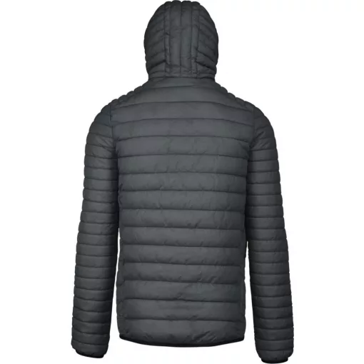 Férfi kabát Kariban KA6110 Men S Lightweight Hooded padded Jacket -3XL, Marl Dark Grey