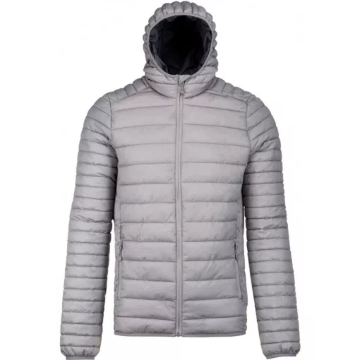 Férfi kabát Kariban KA6110 Men S Lightweight Hooded padded Jacket -2XL, Marl Silver