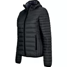 Női kabát Kariban KA6111 Ladies Lightweight Hooded padded Jacket -2XL, Black