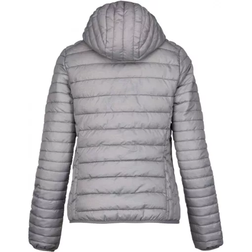 Női kabát Kariban KA6111 Ladies Lightweight Hooded padded Jacket -XS, Marl Silver