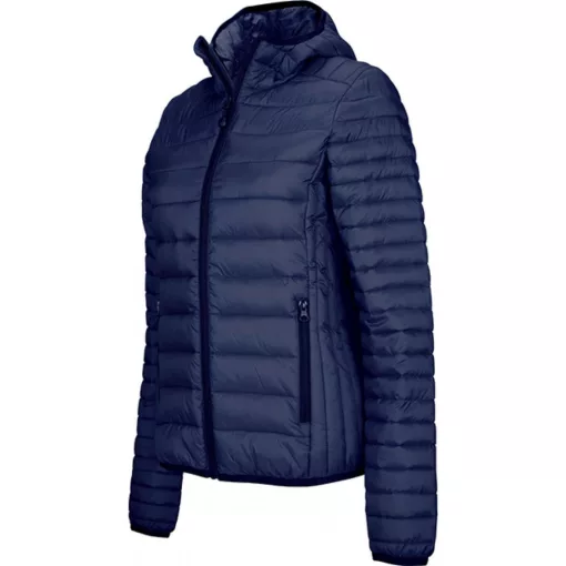 Női kabát Kariban KA6111 Ladies Lightweight Hooded padded Jacket -M, Navy