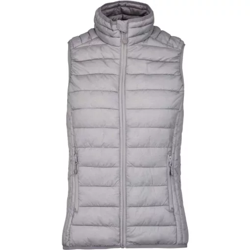 Női mellény Kariban KA6114 Ladies Lightweight Sleeveless Fake Down Jacket -L, Marl Sil