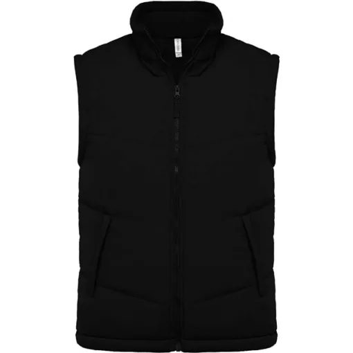 Uniszex mellény Kariban KA6118 Fleece Lined Bodywarmer -4XL, Black