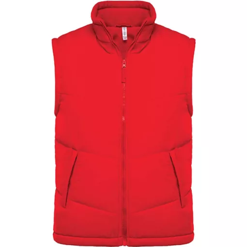 Uniszex mellény Kariban KA6118 Fleece Lined Bodywarmer -4XL, Red