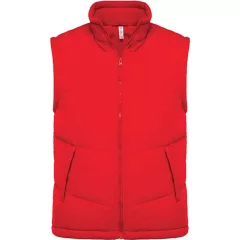   Uniszex mellény Kariban KA6118 Fleece Lined Bodywarmer -S, Red