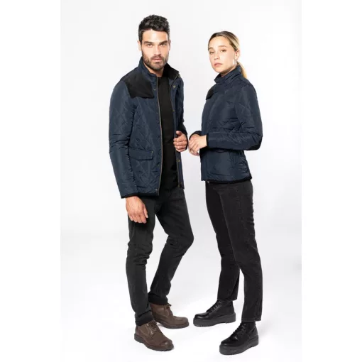 Férfi kabát Kariban KA6126 Men S Quilted Jacket -S, Navy/Black