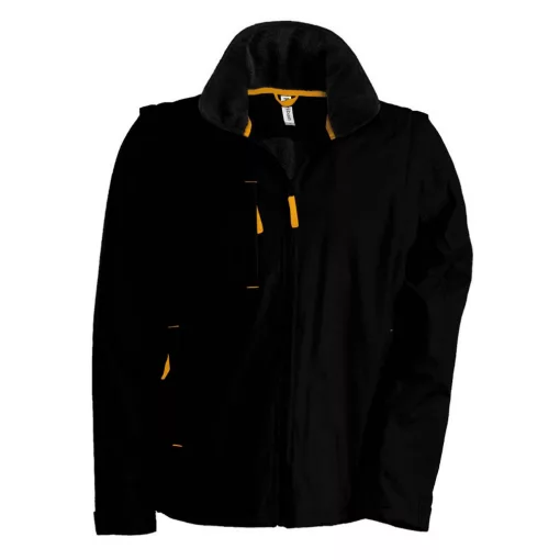 Uniszex kabát Kariban KA639 Score - Detachable-Sleeved Blouson Jacket -M, Black/Orange