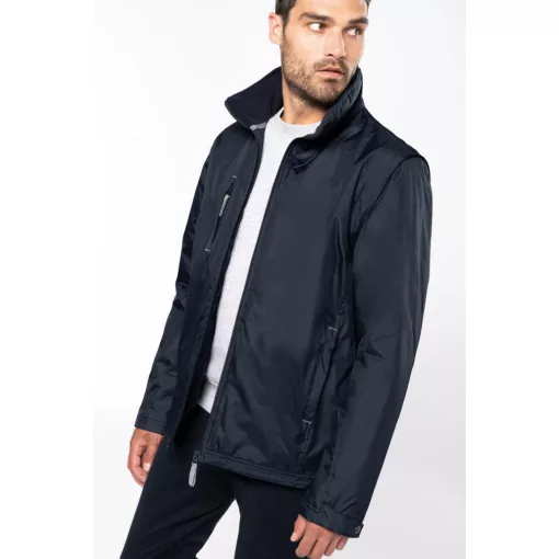 Uniszex kabát Kariban KA639 Score - Detachable-Sleeved Blouson Jacket -M, Black/Orange