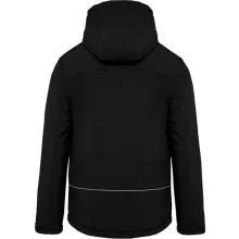 Férfi Softshell Kariban KA650 Men S Hooded Softshell Lined parka -4XL, Black