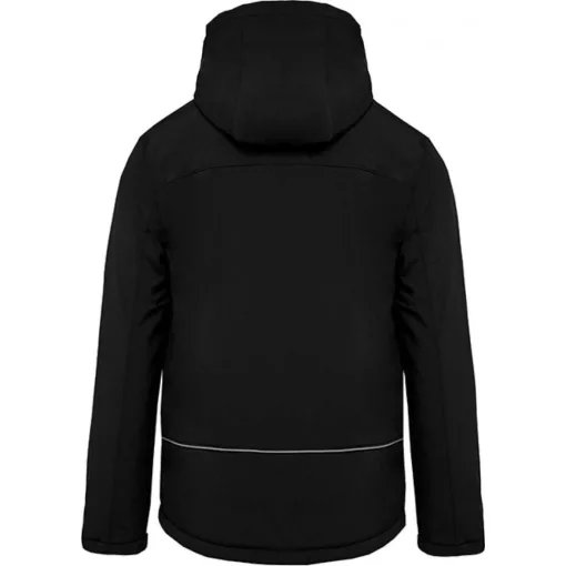 Férfi Softshell Kariban KA650 Men S Hooded Softshell Lined parka -M, Black