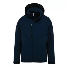 Férfi Softshell Kariban KA650 Men S Hooded Softshell Lined parka -4XL, Navy