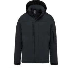 Férfi Softshell Kariban KA650 Men S Hooded Softshell Lined parka -2XL, Titanium
