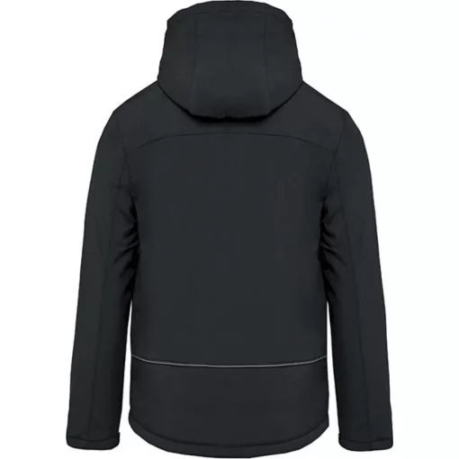 Férfi Softshell Kariban KA650 Men S Hooded Softshell Lined parka -4XL, Titanium