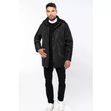 Uniszex kabát Kariban KA656 parka With Removable Hood -S, Black