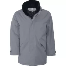 Uniszex kabát Kariban KA677 Quilted parka -XL, Dark Grey