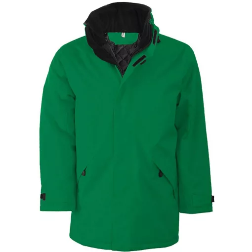 Uniszex kabát Kariban KA677 Quilted parka -S, Kelly Green