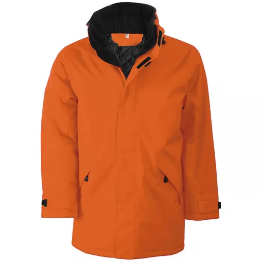 Uniszex kabát Kariban KA677 Quilted parka -2XL, Orange