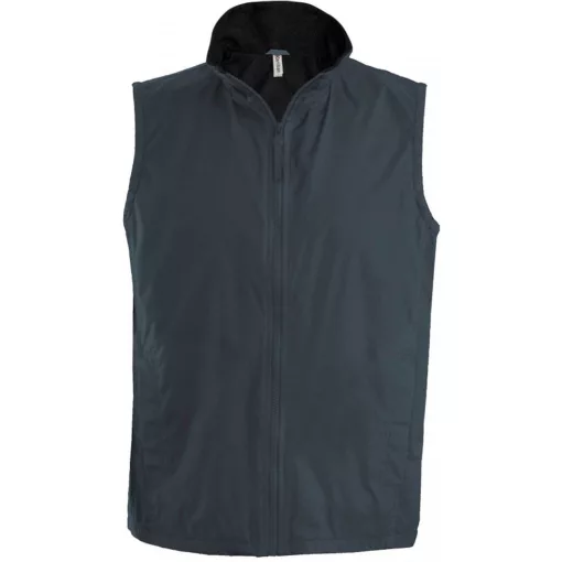 Uniszex mellény Kariban KA679 Record - Fleece Lined Bodywarmer -3XL, Dark Grey/Black