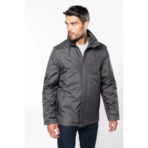 Férfi kabát Kariban KA693 Factory - Detachable Sleeved Blouson Jacket -3XL, Black