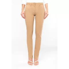 Női nadrág Kariban KA741 Ladies Chino Trousers -40, Beige