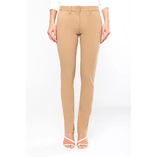 Női nadrág Kariban KA741 Ladies Chino Trousers -40, Beige