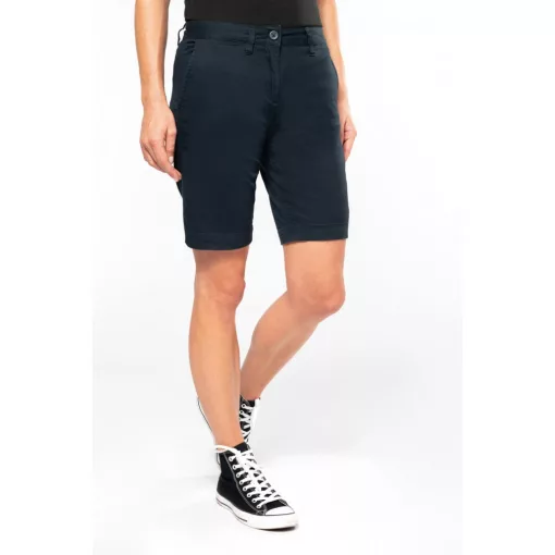 Női rövid nadrág Kariban KA751 Ladies Chino Bermuda Shorts -40, Black
