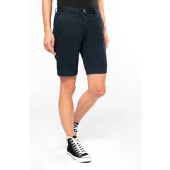 Női rövid nadrág Kariban KA751 Ladies Chino Bermuda Shorts -42, Dark Navy
